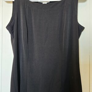Coldwater Creek Black Sleeveless Scoop Tank